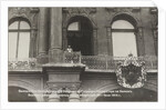 Nicholas II declares war on Germany from the balcony of the Winter Palace, 2 August 1914, 1914 by Anonymous
