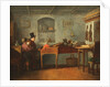 The schoolmaster with the boys singing flat at the piano, 1840 by Anonymous