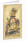La Roue de Fortune (Wheel of Fortune), Tarot card, Early 18th cen by Anonymous