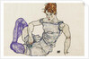 Seated woman in violet stockings, 1917 by Anonymous