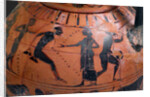 The long jump event at the ancient Olympic Games, Attic black-figured cup, 540 BC by Anonymous