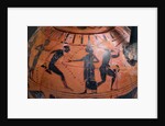 The long jump event at the ancient Olympic Games, Attic black-figured cup, 540 BC by Anonymous