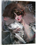 Portrait of young lady with white hair ribbon, 1912 by Anonymous
