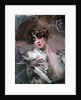 Portrait of young lady with white hair ribbon, 1912 by Anonymous