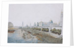 View of the Kremlin from the Moskvoretsky Bridge, 1851 by Anonymous