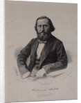 Portrait of the author Konstantin Sergeyevich Aksakov, 1860s by Anonymous