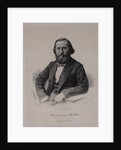 Portrait of the author Konstantin Sergeyevich Aksakov, 1860s by Anonymous
