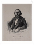 Portrait of the author Konstantin Sergeyevich Aksakov, 1860s by Anonymous