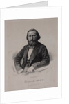 Portrait of the author Konstantin Sergeyevich Aksakov, 1860s by Anonymous
