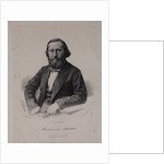Portrait of the author Konstantin Sergeyevich Aksakov, 1860s by Anonymous