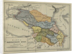 Map of the Caucasus Krai, Mid of the 19th cen by Anonymous