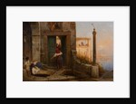 Sick man at the walls of a Catholic monastery, 1874 by Anonymous