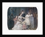 Portrait of Grand Duchess Alexandra Iosifovna of Saxe-Altenburg with children by Anonymous