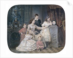Portrait of Grand Duchess Alexandra Iosifovna of Saxe-Altenburg with children by Anonymous