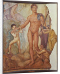Theseus the Liberator. Ancient Roman fresco from Herculaneum Basilica by Anonymous