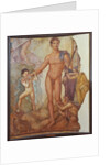 Theseus the Liberator. Ancient Roman fresco from Herculaneum Basilica by Anonymous