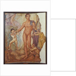 Theseus the Liberator. Ancient Roman fresco from Herculaneum Basilica by Anonymous