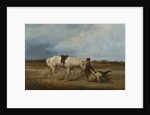 Hunting dog handler by Anonymous