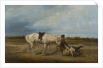 Hunting dog handler by Anonymous