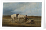 Hunting dog handler by Anonymous