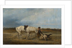 Hunting dog handler by Anonymous