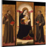 Triptych: Virgin and child with Saints Francis and Anthony Abbot by Anonymous