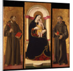 Triptych: Virgin and child with Saints Francis and Anthony Abbot by Anonymous