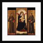 Triptych: Virgin and child with Saints Francis and Anthony Abbot by Anonymous