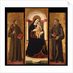 Triptych: Virgin and child with Saints Francis and Anthony Abbot by Anonymous