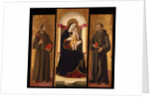 Triptych: Virgin and child with Saints Francis and Anthony Abbot by Anonymous