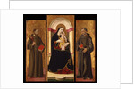 Triptych: Virgin and child with Saints Francis and Anthony Abbot by Anonymous