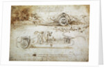 Study of a scythed chariot by Anonymous