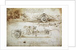 Study of a scythed chariot by Anonymous