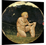 Birth Plate (Desco da Parto) Obverse: Boy playing with a dog by Anonymous