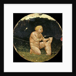 Birth Plate (Desco da Parto) Obverse: Boy playing with a dog by Anonymous