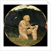Birth Plate (Desco da Parto) Obverse: Boy playing with a dog by Anonymous