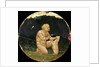 Birth Plate (Desco da Parto) Obverse: Boy playing with a dog by Anonymous