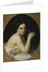 Girl With Flower by Anonymous