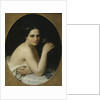 Girl With Flower by Anonymous