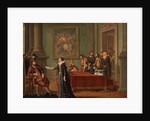 Christina Gyllenstierna with the letter of safe conduct before Christian II by Anonymous