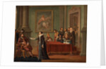 Christina Gyllenstierna with the letter of safe conduct before Christian II by Anonymous