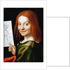 Portrait of a Child with a Drawing by Anonymous