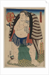 The sumo wrestler Kagamiiwa of the West Side by Anonymous