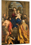Virgin and child with Saints James, John the Baptist, Pope Stephen I and Francis by Anonymous
