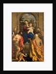 Virgin and child with Saints James, John the Baptist, Pope Stephen I and Francis by Anonymous