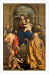 Virgin and child with Saints James, John the Baptist, Pope Stephen I and Francis by Anonymous