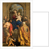 Virgin and child with Saints James, John the Baptist, Pope Stephen I and Francis by Anonymous