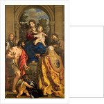 Virgin and child with Saints James, John the Baptist, Pope Stephen I and Francis by Anonymous