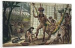 Family of a Camacan Indian Chief Preparing for a Festival. Illustration from Voyage pittoresque et h by Anonymous