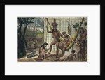 Family of a Camacan Indian Chief Preparing for a Festival. Illustration from Voyage pittoresque et h by Anonymous